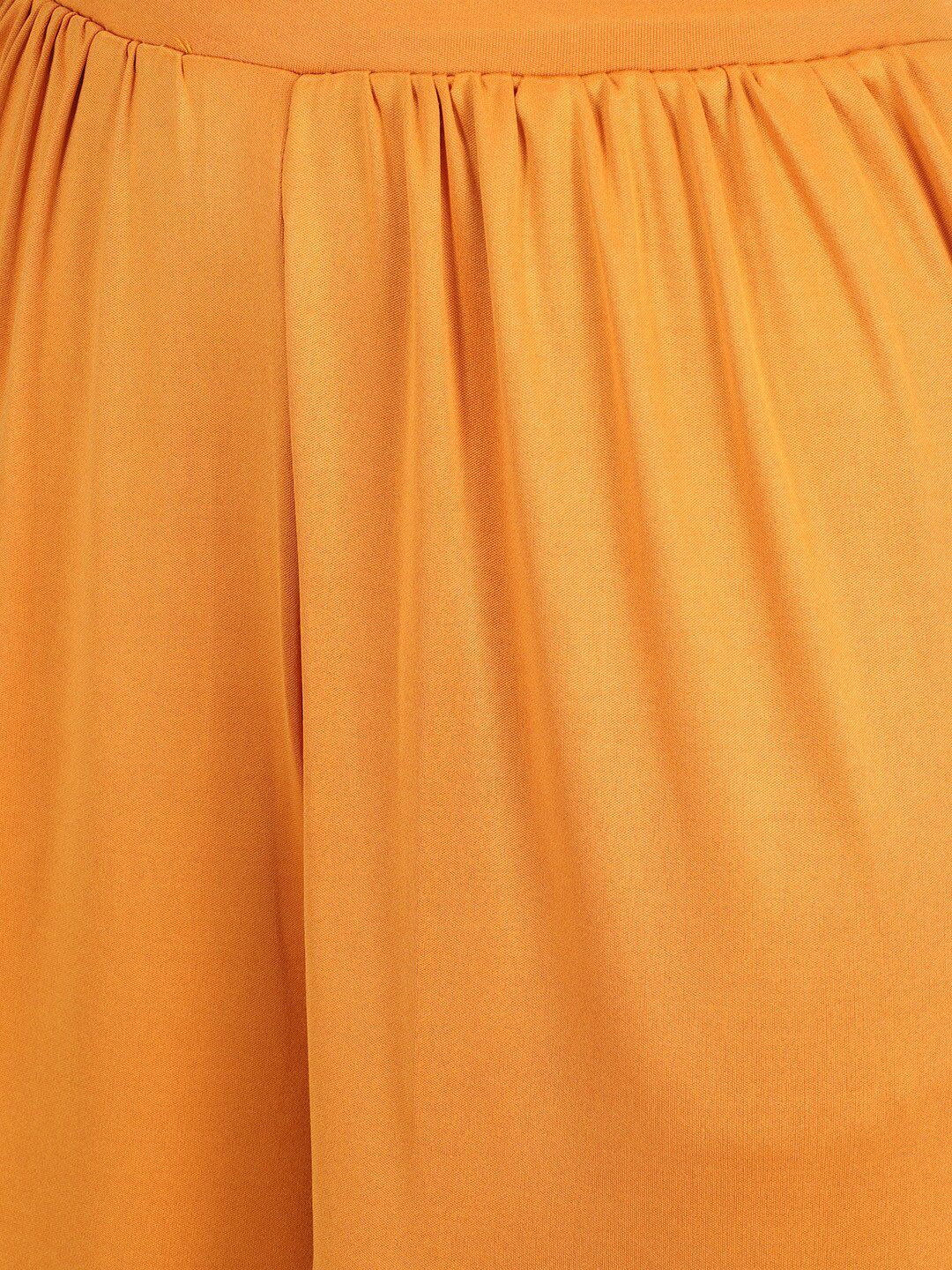 Kotty Women Yellow Flared High-Rise Pleated Parallel Trousers