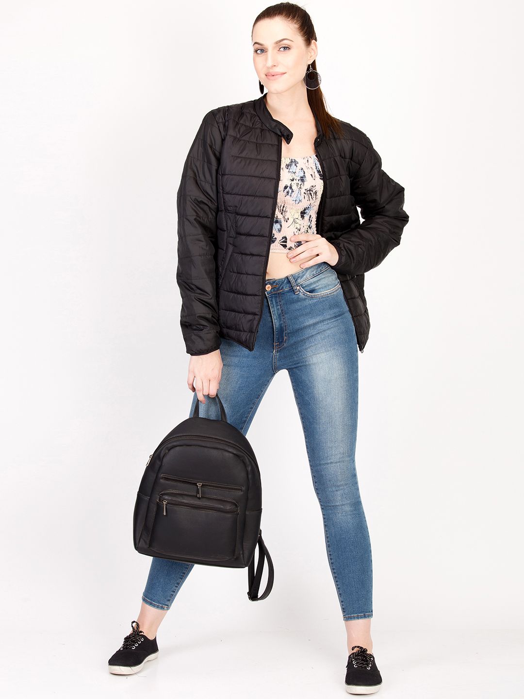 Kotty Women Black Solid Insulator Puffer Jacket