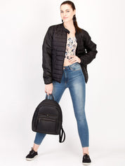 Kotty Women Black Solid Insulator Puffer Jacket
