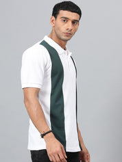 Kotty Men Colourblocked Polo Collar T-shirt