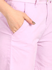 Kotty Women Pink Solid Regular Fit Regular Shorts