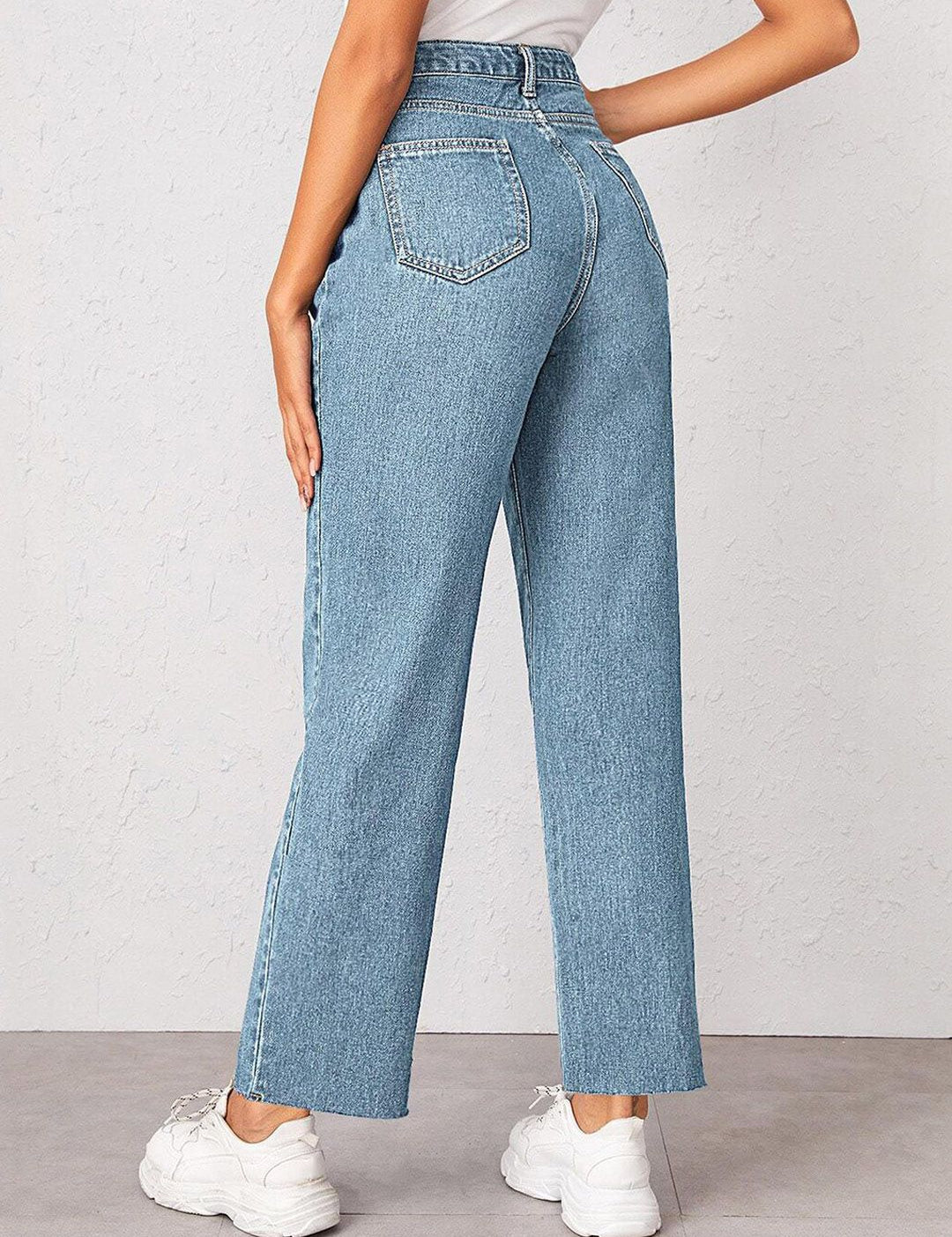 Kotty Women Straight Fit High-Rise Light Shade Stretchable Cotton Lycra Blend Jeans