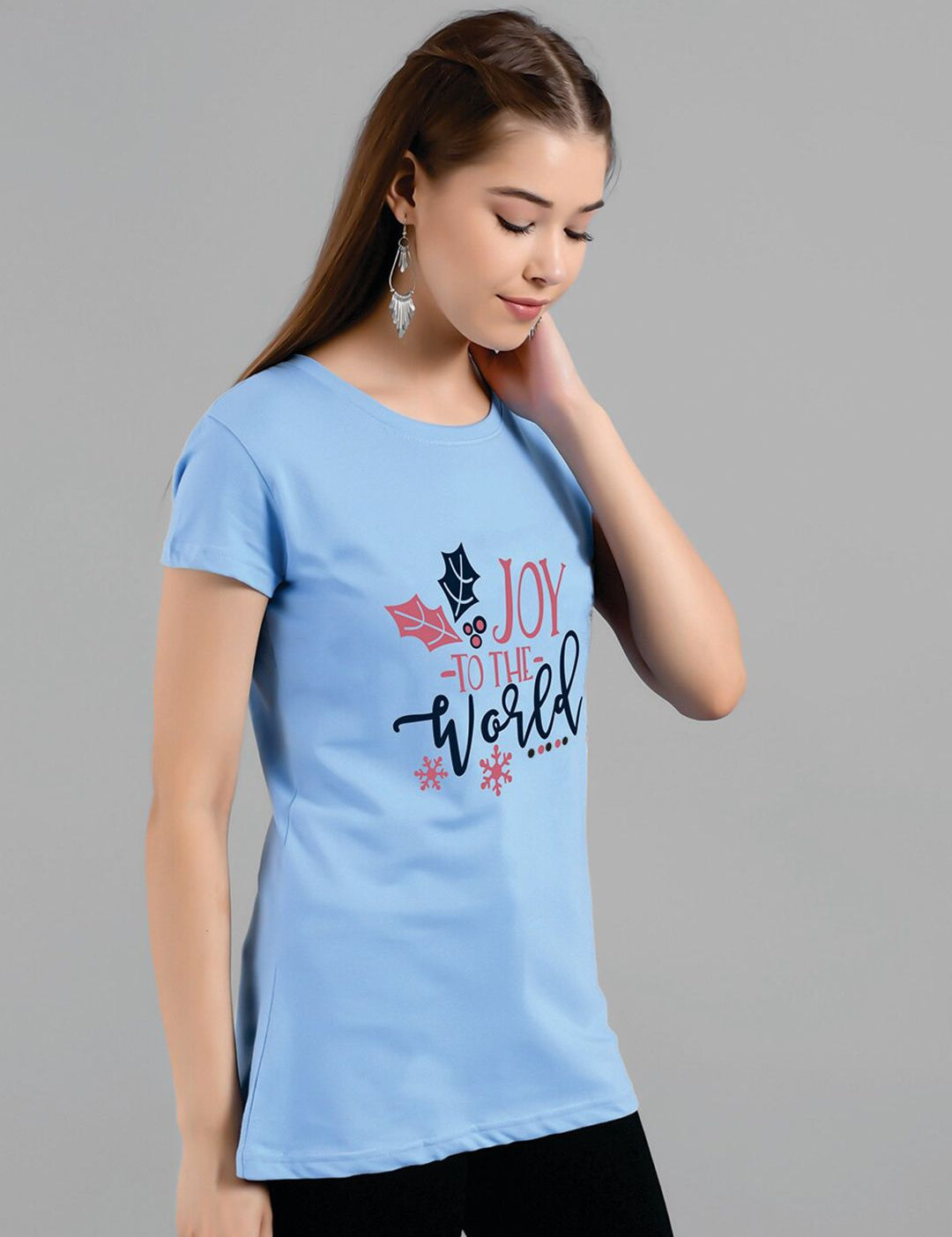 Kotty Typography Printed  Round Neck T-shirt