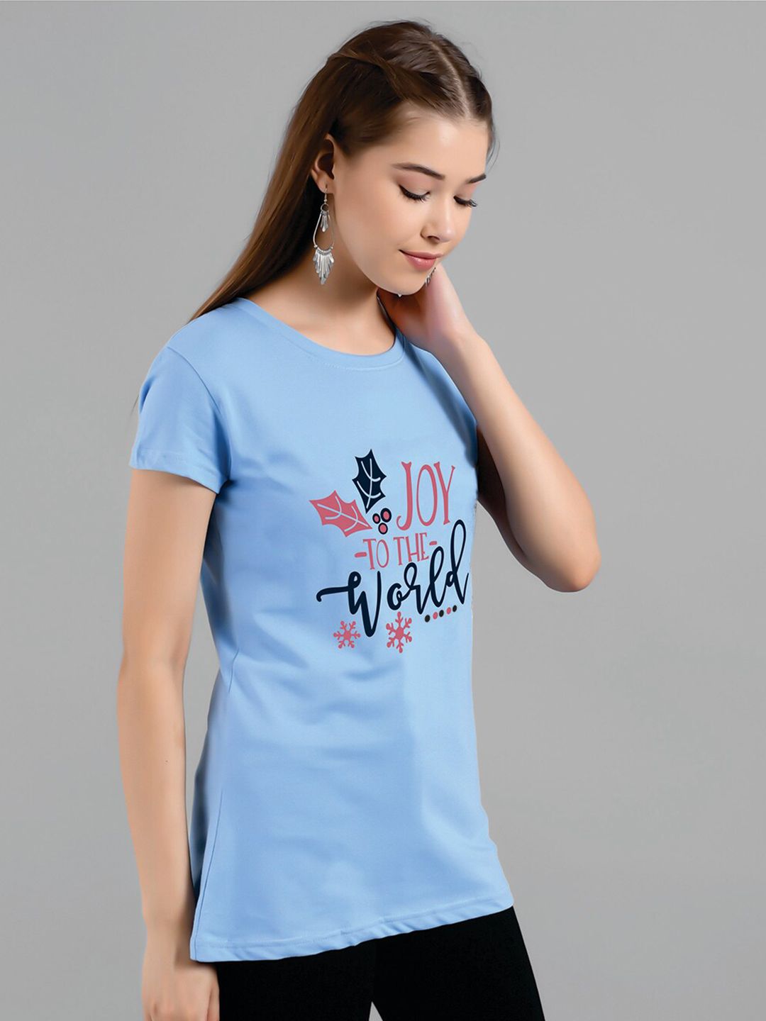 Kotty Typography Printed  Round Neck T-shirt