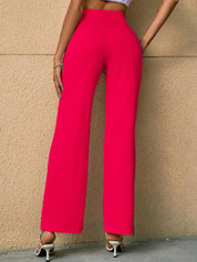 Kotty Women Relaxed Straight Fit High-Rise Easy Wash Trousers