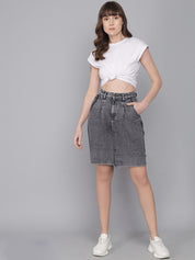 Kotty Denim Straight Skirt