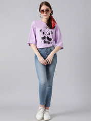 Kotty Graphic Printed Drop-Shoulder Sleeves Oversized T-shirt