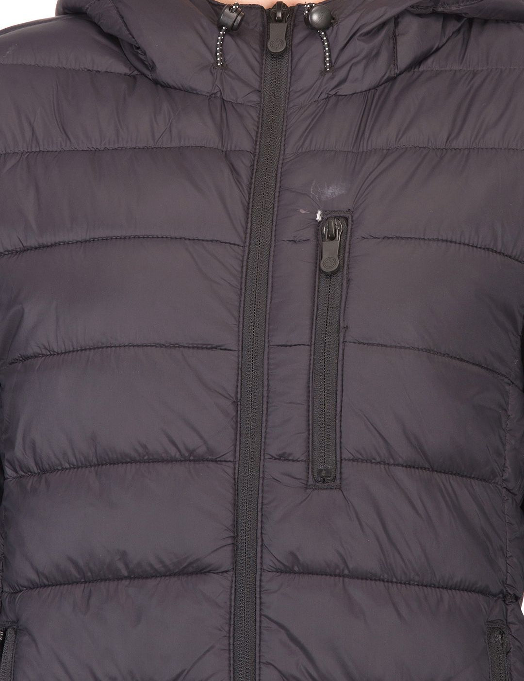 Kotty Women Black Solid Insulator Hooded Puffer Jacket