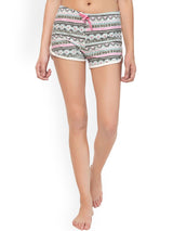 Kotty Women Pink & Black Printed Lounge Shorts KTTSLEEPSHORTS170