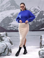 Kotty Women Ribbed Embellished Cotton Pullover