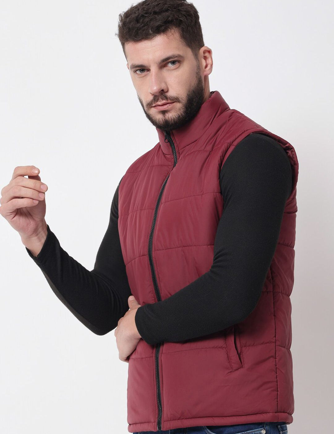 Kotty Men Maroon Outdoor Puffer Jacket