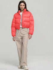 Kotty Mock Collar Crop Puffer Jacket