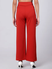 Kotty Women Pack Of 2 Straight Fit High-Rise Easy Wash Trousers