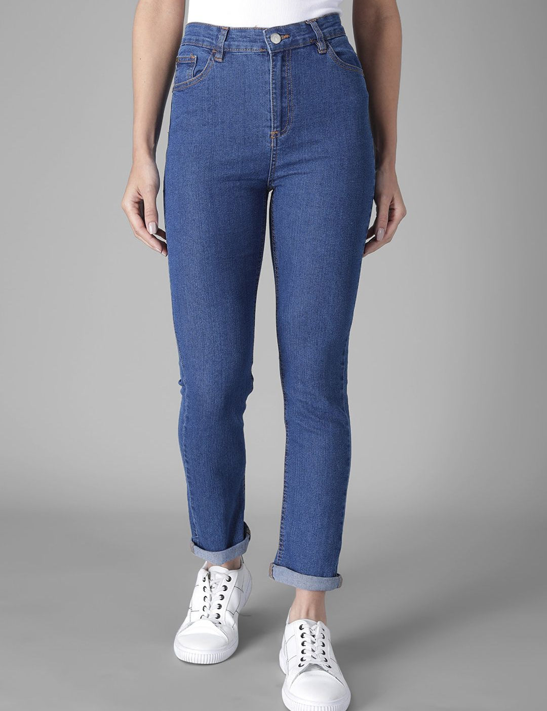 Kotty Women Blue Skinny Fit High-Rise Clean Look Jeans