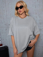 Kotty Drop-Shoulder Sleeves Longline Oversize Yoga T-shirt