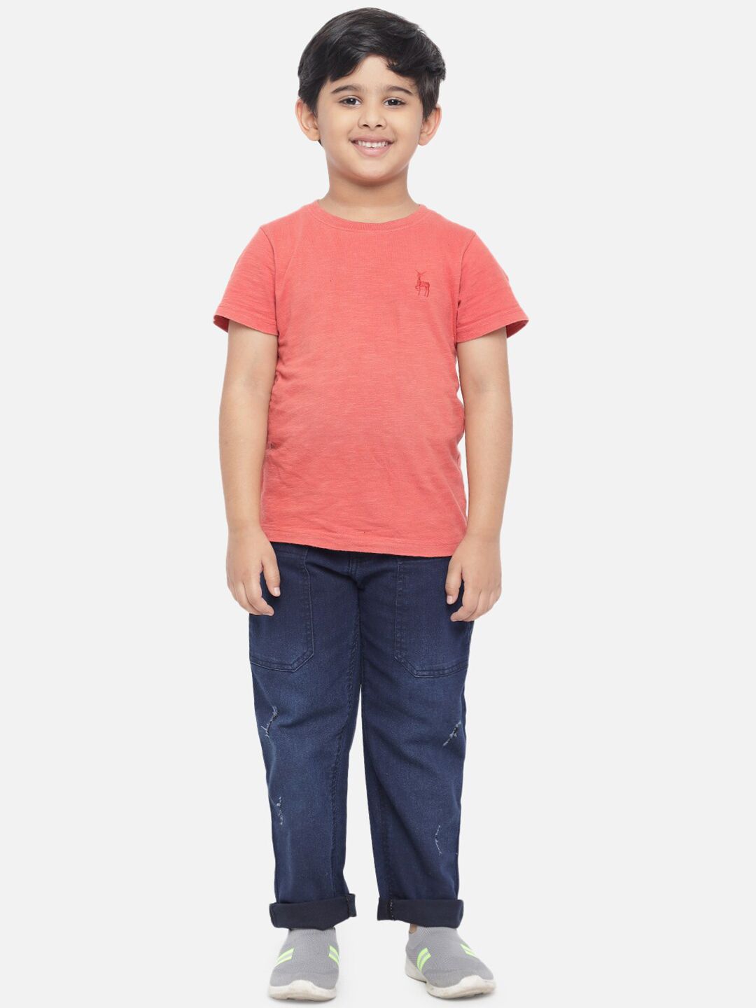 Kotty Boys Jean Regular-Fit Low Distress Light Fade Stretchable Jeans