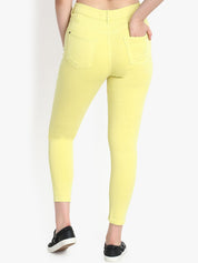 Kotty Women Yellow Skinny Fit High-Rise Clean Look Stretchable Jeans