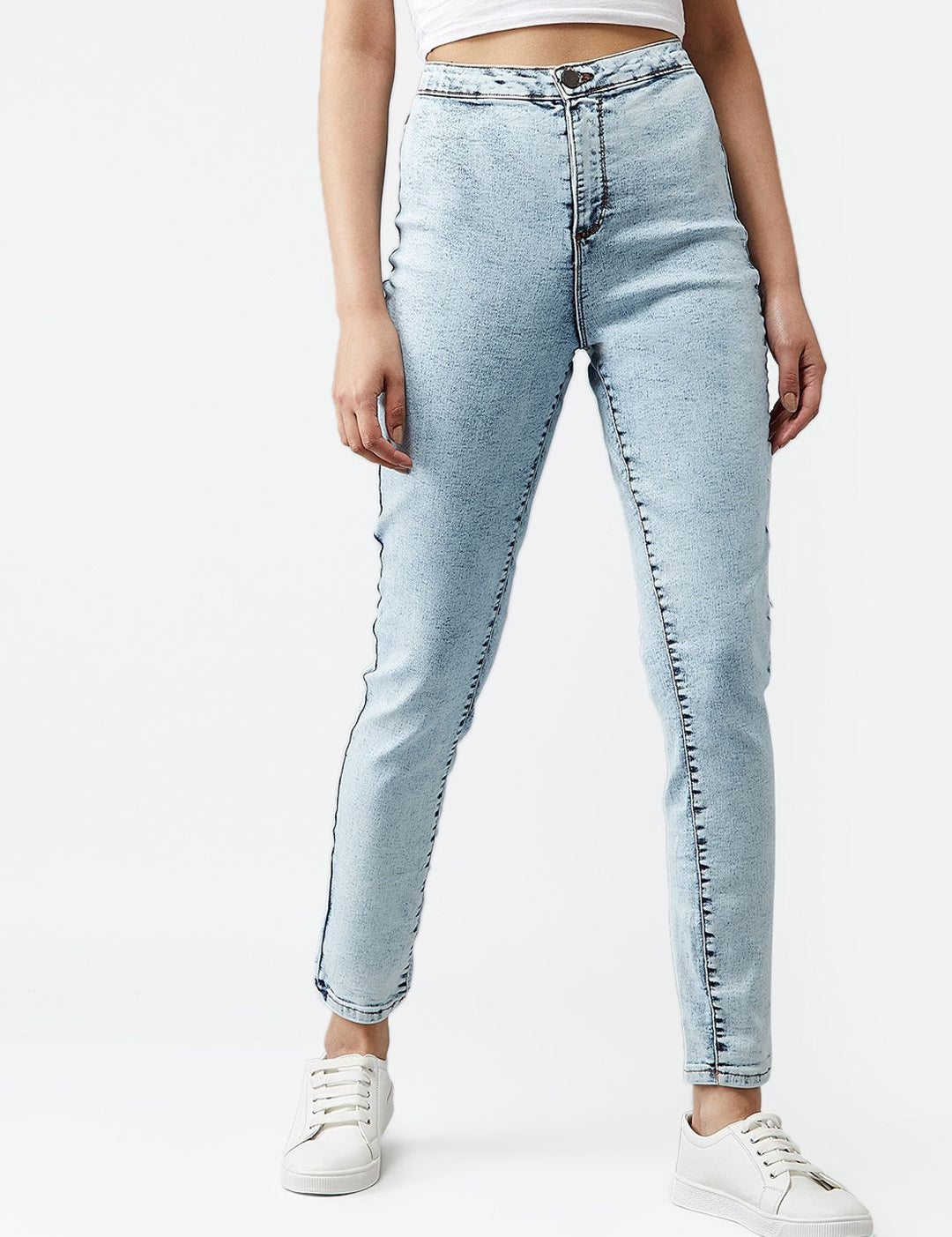 Kotty Women Blue Skinny Fit High-Rise Clean Look Jeans