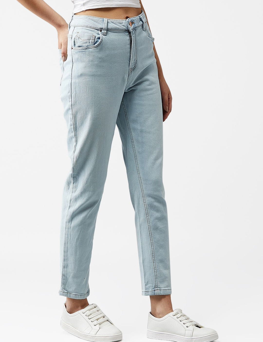 Kotty Women Blue Regular Fit High-Rise Clean Look Jeans