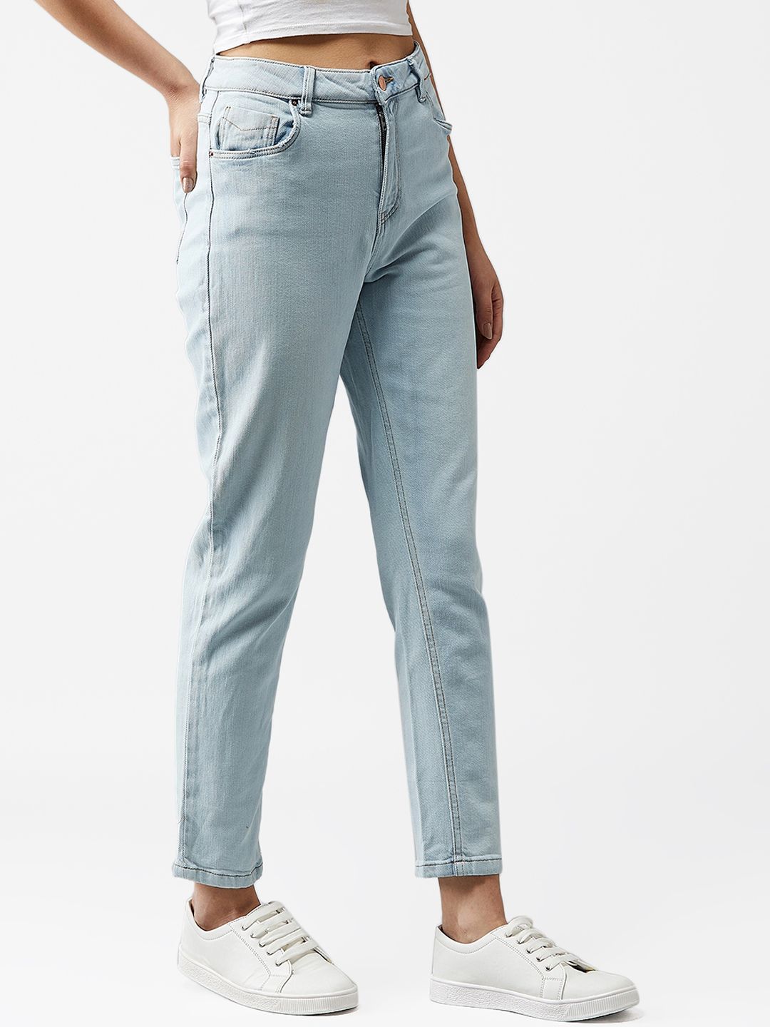 Kotty Women Blue Regular Fit High-Rise Clean Look Jeans