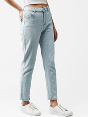 Kotty Women Blue Regular Fit High-Rise Clean Look Jeans
