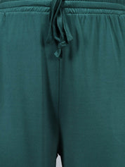 Kotty Women Green Loose Fit High-Rise Parallel Trousers