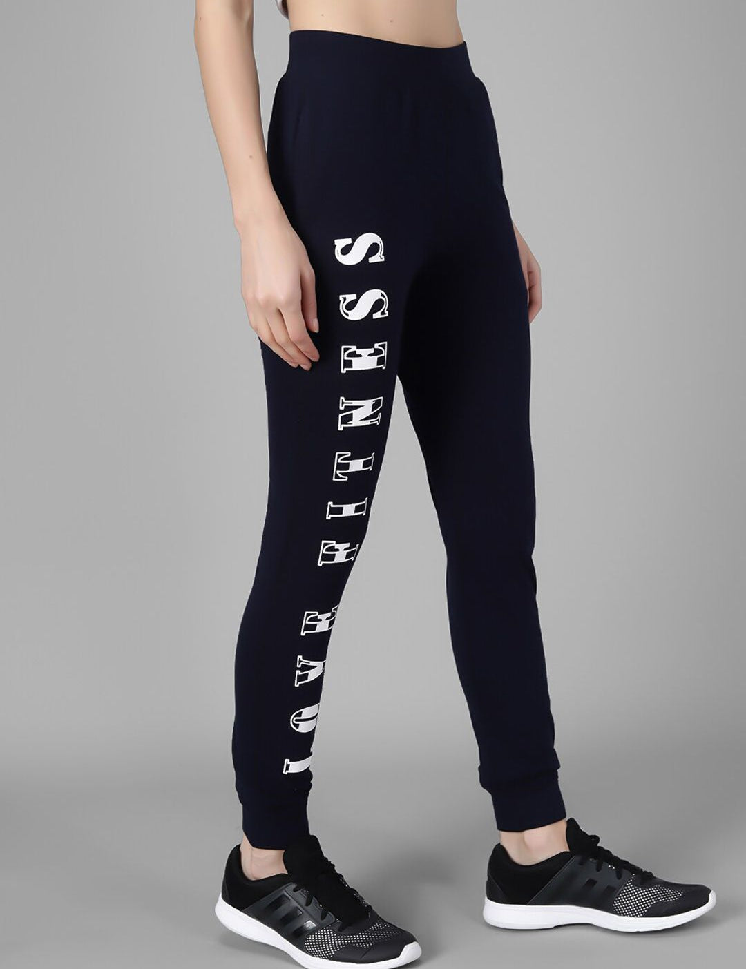 Kotty Women Navy Blue & White Printed Joggers