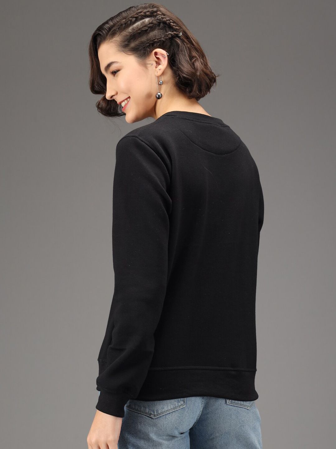 Kotty Women Black Printed Sweatshirt