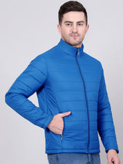 Kotty Blue Stand Collar Padded Jacket