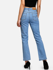 Kotty Women Blue Straight Fit High-Rise Clean Look Jeans