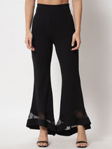 Kotty Women Relaxed Straight Leg Flared High-Rise Easy Wash Trousers
