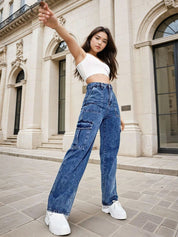 Kotty Women Jean Straight Fit High-Rise Stretchable Jeans