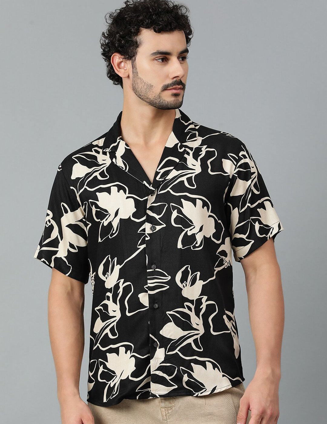 Kotty Men Floral Printed Casual Shirt