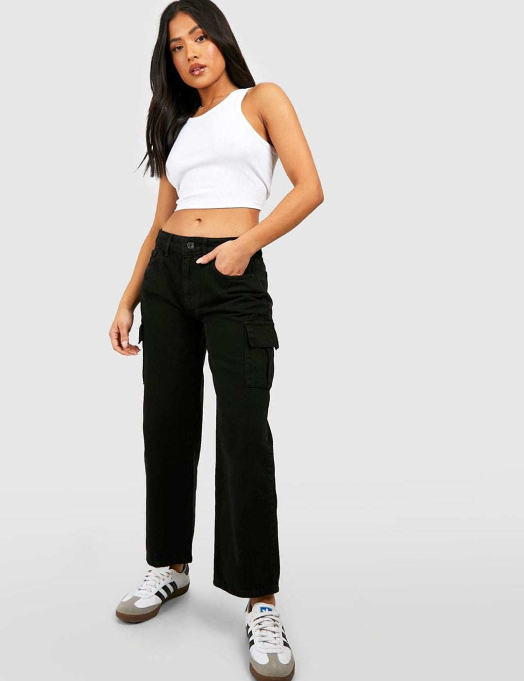 Kotty Women Black Jean Straight Fit High Rise Clean Look Stretchable Jeans