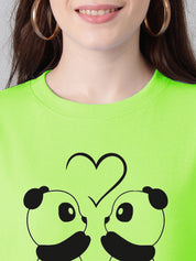 Kotty Graphic Printed Round Neck Drop-Shoulder Sleeves Oversized Fit Cotton T-Shirt