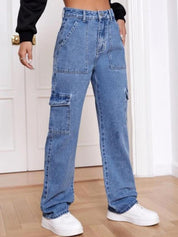 Kotty Women Blue Jean Straight Fit High-Rise Stretchable Jeans