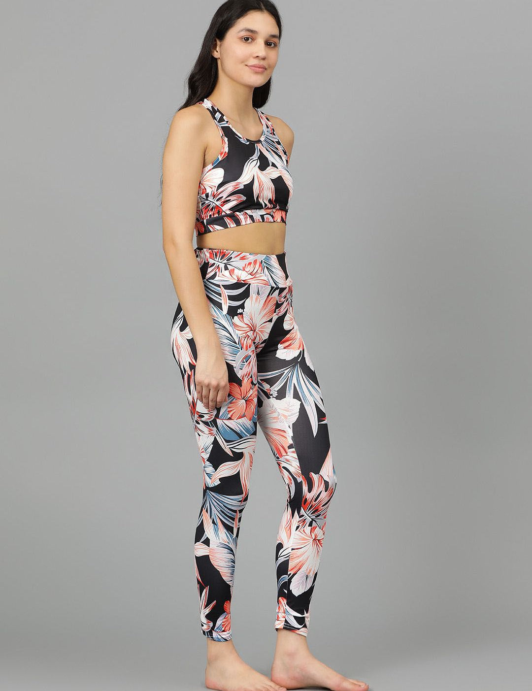 Kotty Round Neck Sleeveless Printed Night suit