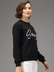 Kotty Women Black Printed Sweatshirt