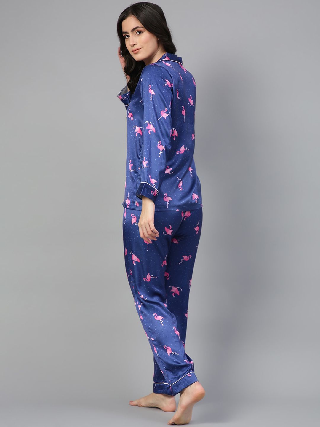 Kotty Conversational Printed Satin Night Suit