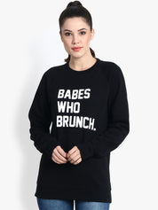 Kotty Women Black Printed Sweatshirt