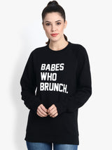 Kotty Women Black Printed Sweatshirt