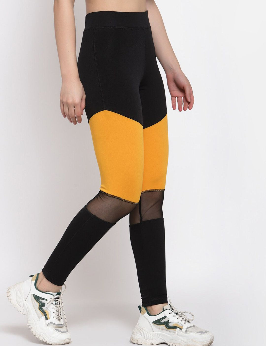 Kotty Women Colourblocked Training or Gym Tights