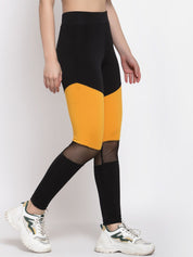 Kotty Women Colourblocked Training or Gym Tights