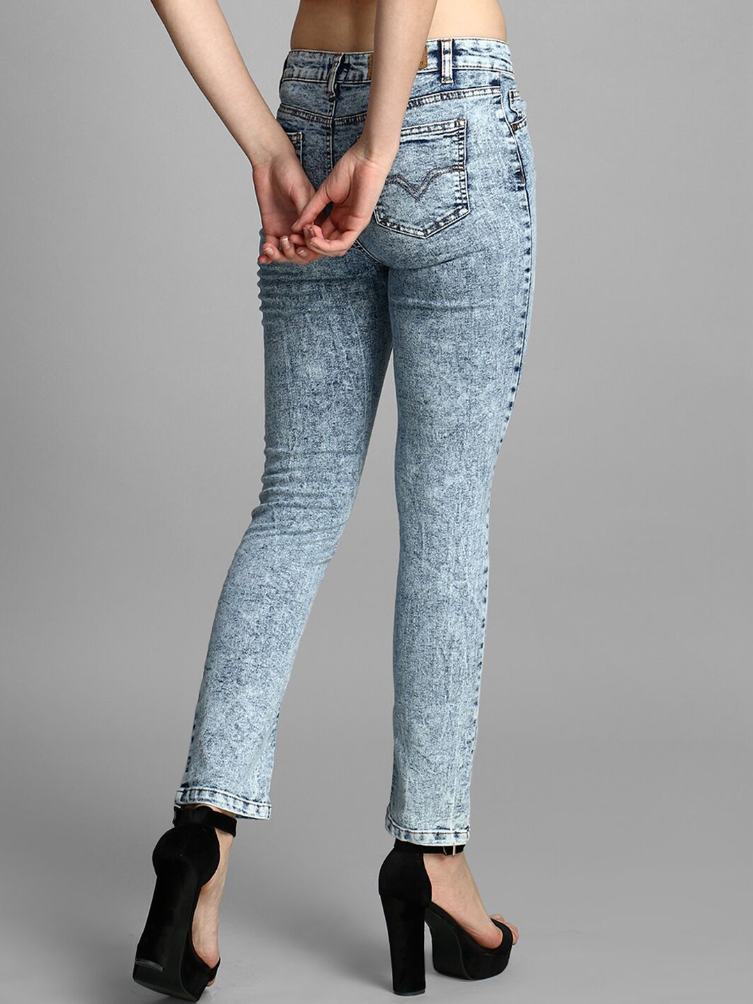 Kotty Women Blue Skinny Fit High-Rise Clean Look Jeans
