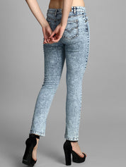 Kotty Women Blue Skinny Fit High-Rise Clean Look Jeans