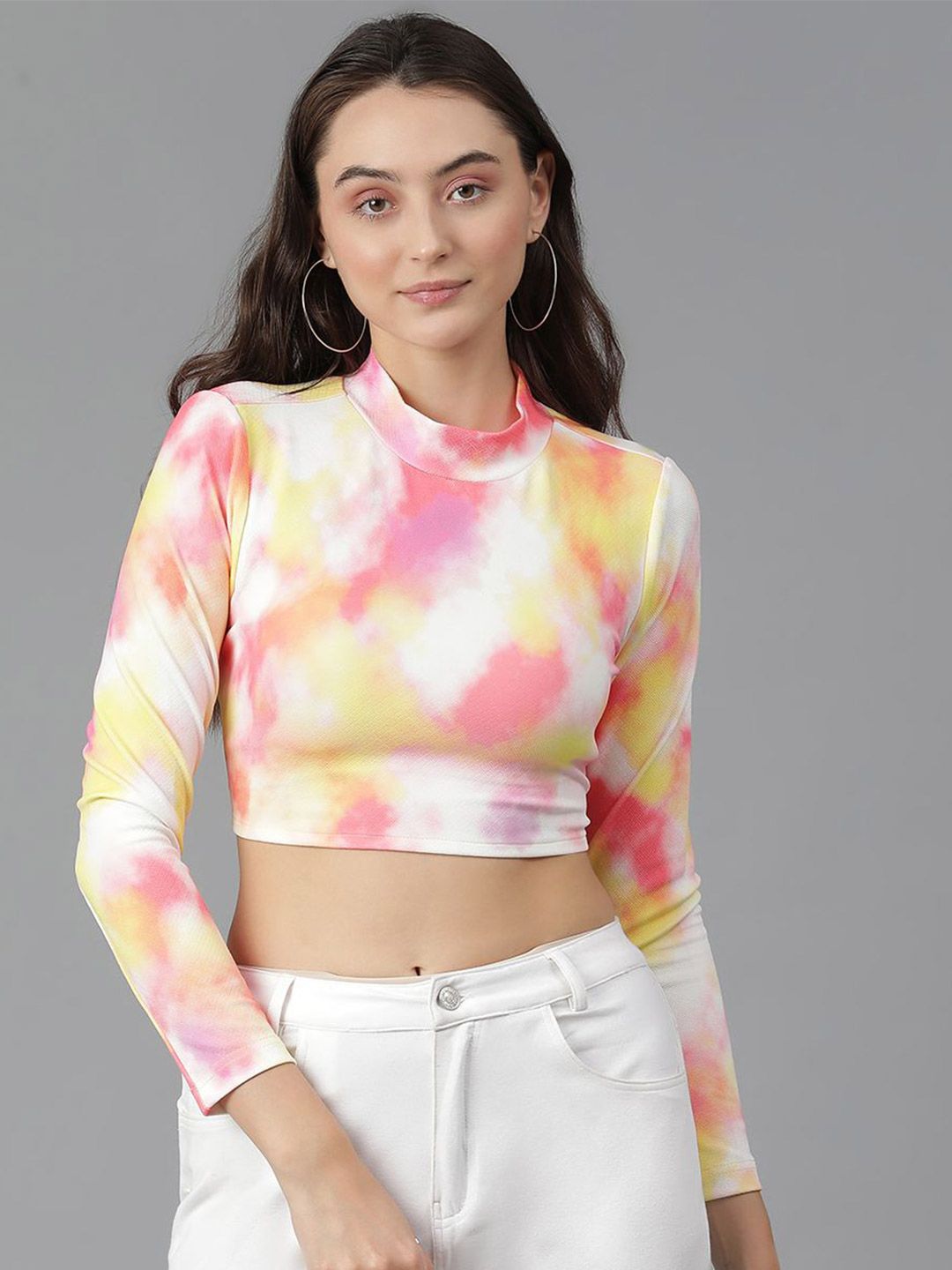 Kotty Print Crop Top