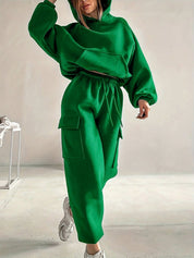 Kotty Green Hooded Sweatshirt With Joggers 