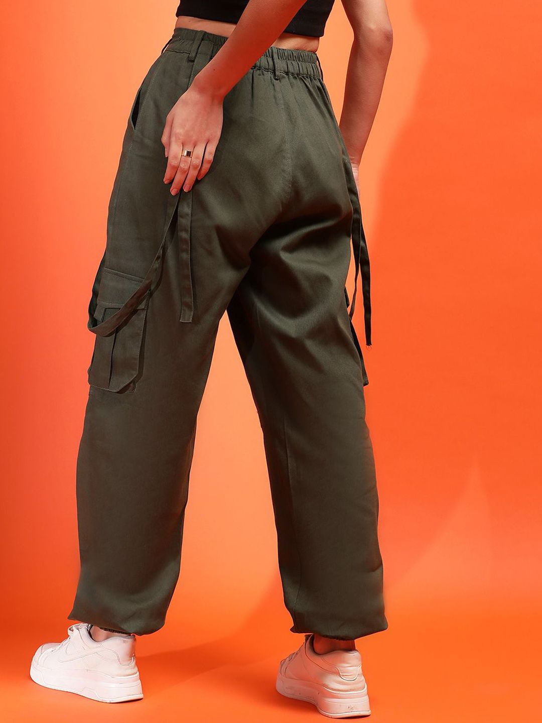 Kotty Women Relaxed High-Rise Easy Wash Joggers Trousers