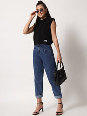 Kotty Women Blue Jean Straight Fit High-Rise Stretchable Jeans