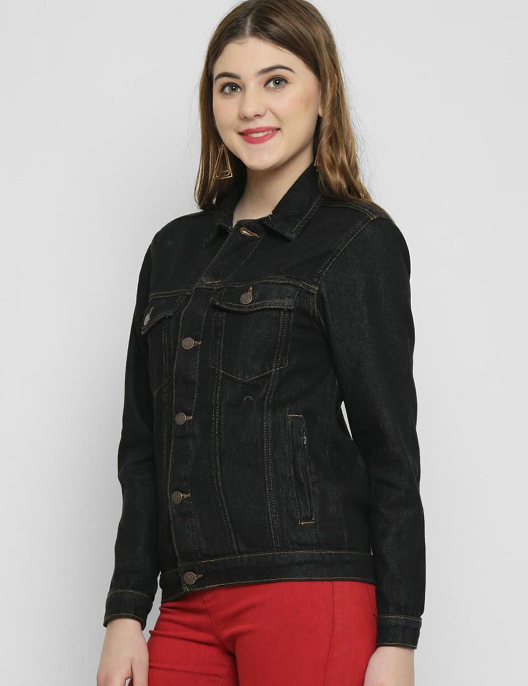 Kotty Women Black Denim Jacket